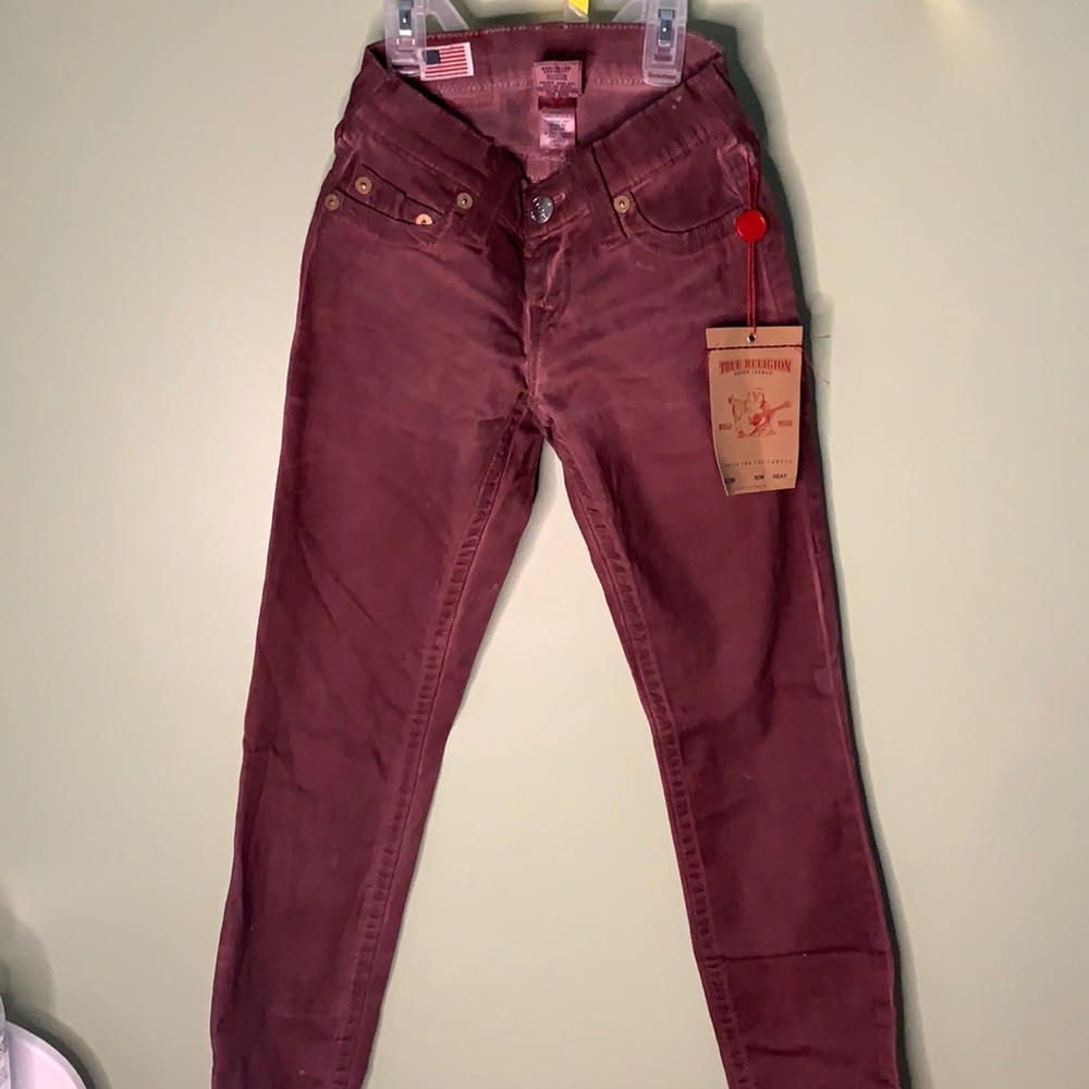 True religion burgundy jeans